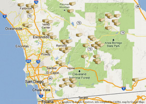 As of 2013, there are 48 permitted straw bale buildings in San Diego County that we know of.