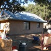 straw bale artists' studio in process
