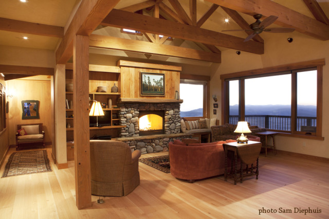 Natural clay plastered walls enhance this beautifully crafted room.