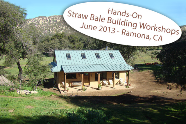 An inviting straw bale artists' studio.