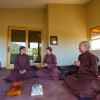 Sisters at Deer Park Monastery enjoying a cup of tea